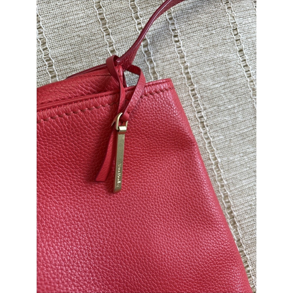 Vera Bradley Leather Carson Saddle Crossbody Bag Canyon Sunset Red Resort Cruise - Picture 5 of 16